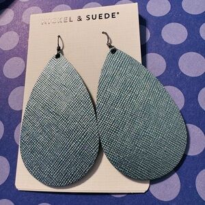 NWT Nickel & Suede Earrings